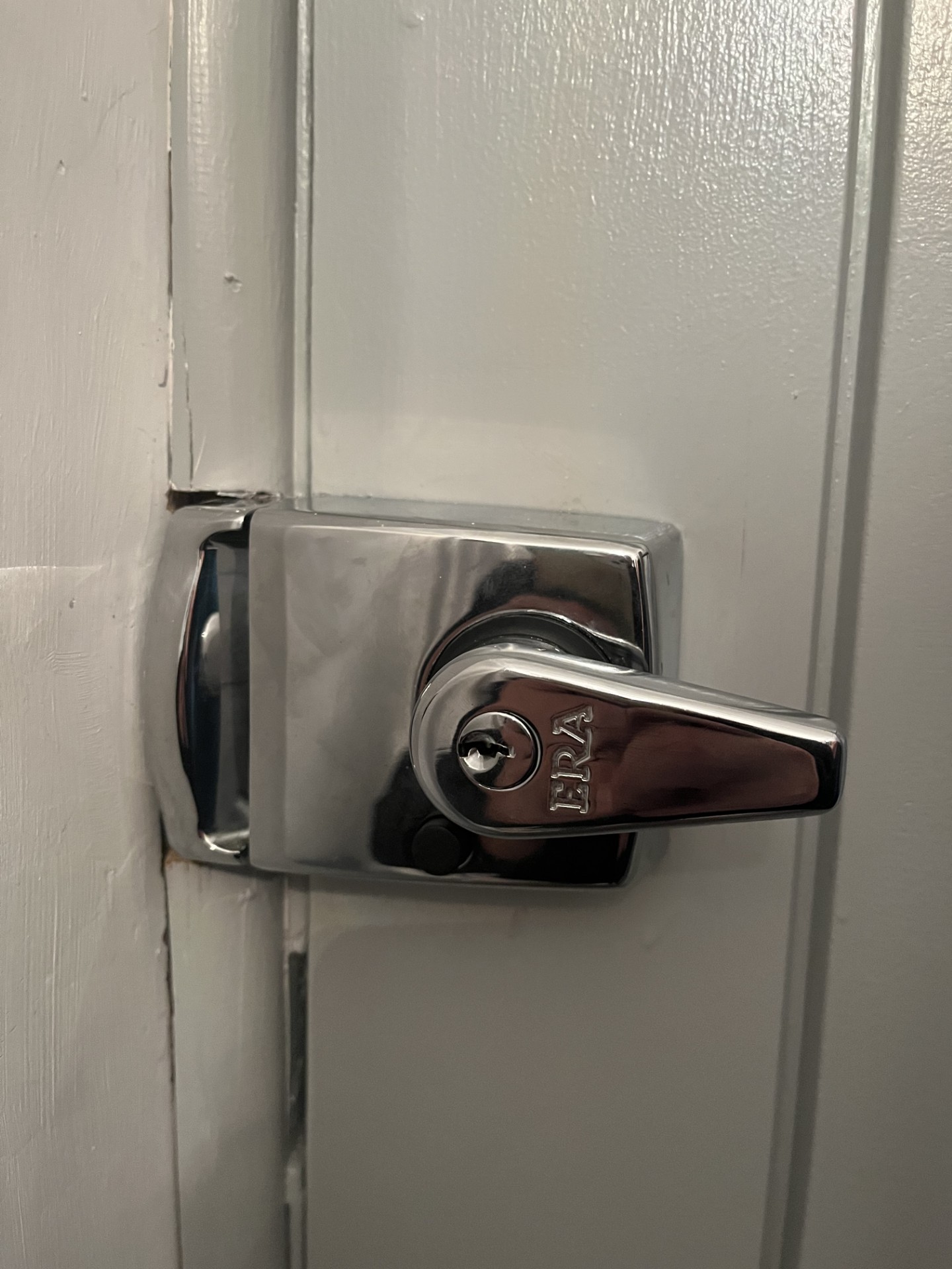 Image of nickel ERA branded nightlatch for front door