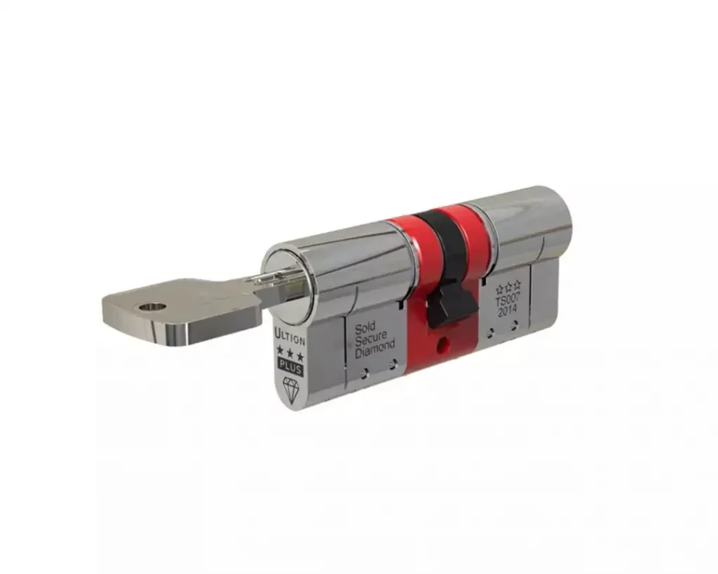 Ultion WXM high-security euro cylinder lock with anti-snap and Sold Secure Diamond certification.